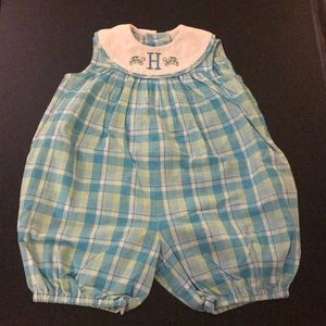 Boys sz3 monogrammed “H” Rags Land bubble (LOC1)